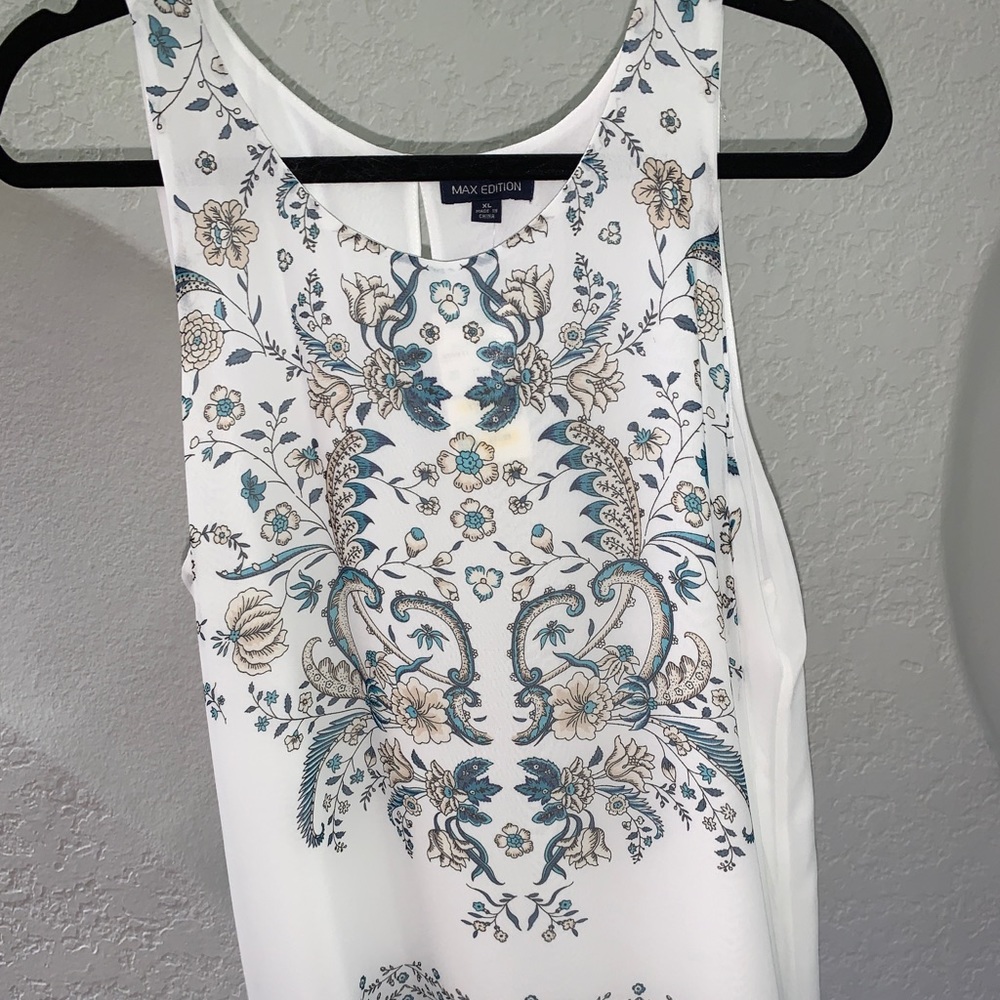 Max Edition White Floral Blouse